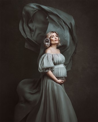 I Gravid, vann hon guld med bilden Beauty Bump, kunden heter Sanna. Foto: Martina Wrenfeldt