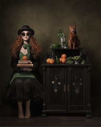 I Kreativt Portrtt, vann hon silver med bilden Me and Cat, modellen heter Elin. Foto: Martina Wrenfeldt