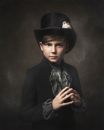 I Kreativt Barn Portrtt, vann hon guld med bilden Tudor the Magician, kunden heter Tudor. Foto: Martina Wrenfeldt