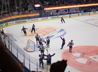 H�r har Martin Lundberg precis gjort 1-0. Foto: Josefin Petersson