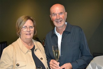 Mia Svensson med tennistr�naren Bernt Martinsson.