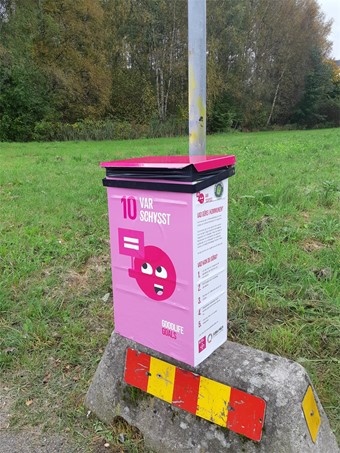 M�l 10 handlar om att minska oj�mlikheter, papperskorgen st�r vi Allbo l�rcenter, utbildning �r viktigt f�r minska klyftorna. Foto: Alvesta kommun