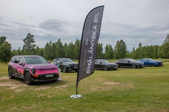 Sm�l�ndska bil hade med sig ett flertal bilar som stod uppst�llda i anslutning till klubbhuset under dagen. Foto: Josefin Petersson