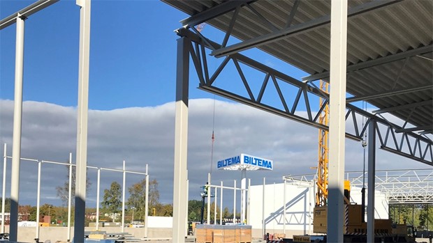 GBJ bygger rekordstort lager t Biltema