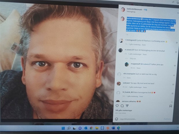 Rasmus Paludan ville elda Koranen i Araby - hnvisas till Stortorget