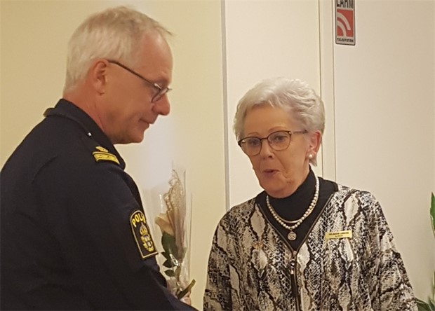 Polisen var p besk under IWC:s mte