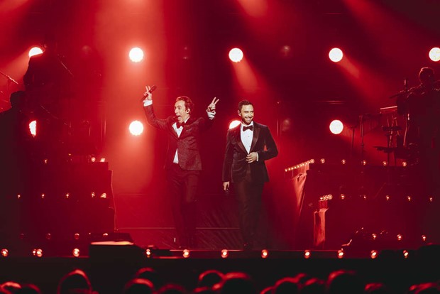 Succpremir fr julshowen Tomten & Bocken - rider igen med Mns Zelmerlw och Per Andersson 