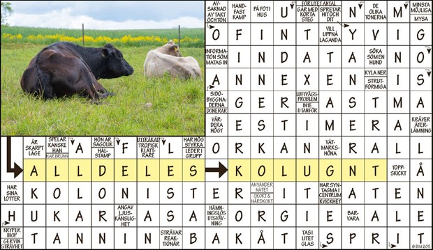 Krysset l�sning vecka 1, 2024