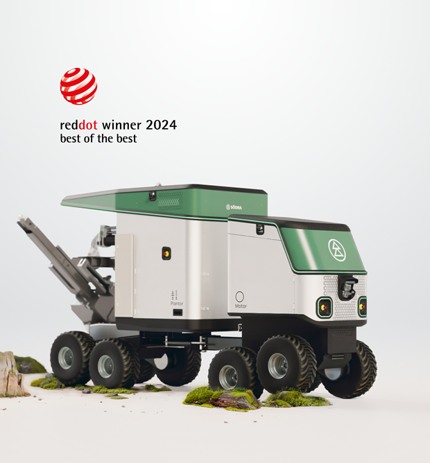 Södra och Boid vinner Red Dot Award för innovativ planteringsmaskin Södra och Boid vinner Red Dot Award för innovativ planteringsmaskin