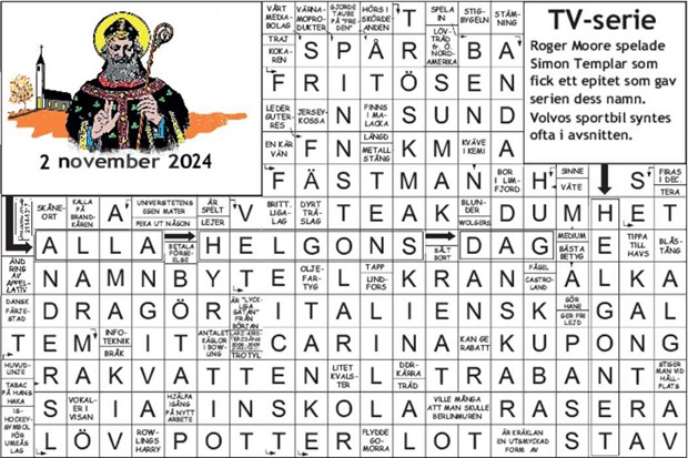 Krysset lsning vecka 43, 2024