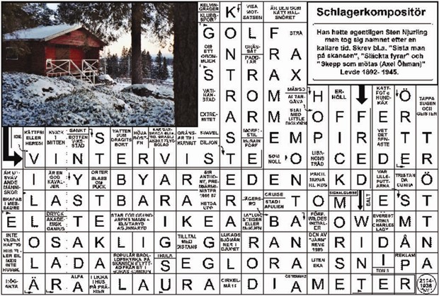 Krysset l�sning vecka 50, 2024