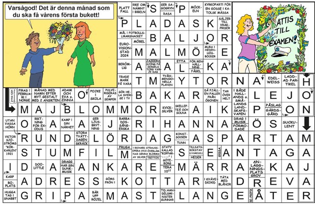 Krysset lsning v28, 2025