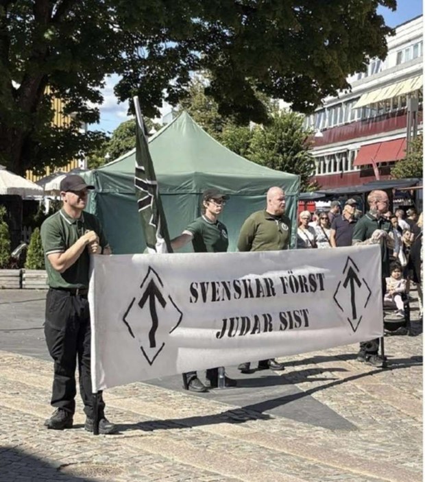 Nazister i antisemitisk manifestation p� Karl-Oskardagarna