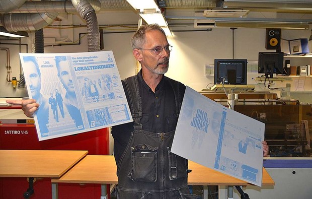 Lokaltidningen trycks p� K�rleksstigen: �Inspirerande att jobba med den h�r tidningen� 