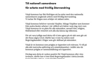 Styret sger nej till frivillig tervandring: 