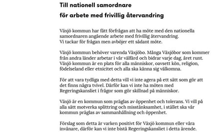 Styret sger nej till frivillig tervandring: 