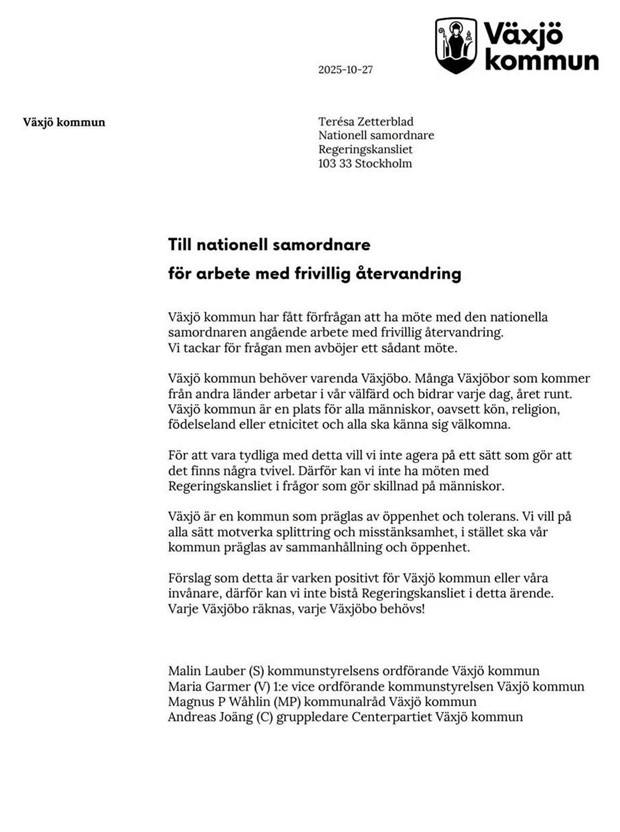 Styret säger nej till frivillig återvandring:  Styret säger nej till frivillig återvandring: