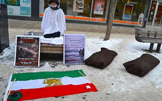 Konstn�rlig protest i solidaritet med folket i Iran