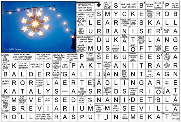 Krysset l�sning vecka 16, 2026