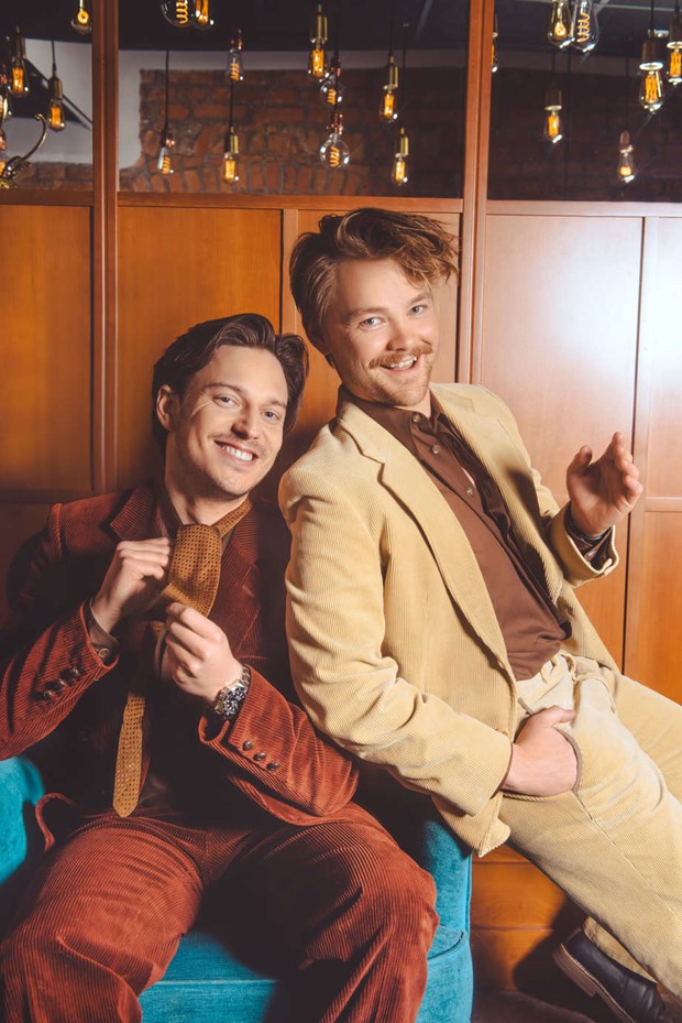 Emil Hansius och Hampus Hedstr�m med liveshowen Vafalls Live