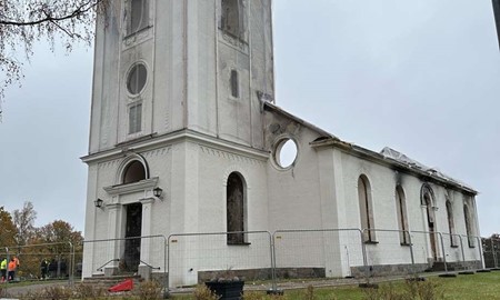 Ruinen av Sj�s�s nya kyrka har upph�rt att vara en kyrka