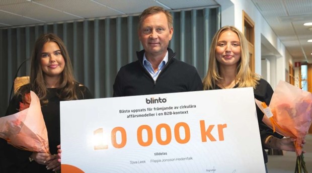 Linnéstudenter belönas av Blinto Linnéstudenter belönas av Blinto