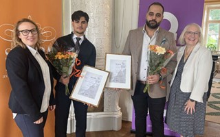 Nour och Ahmad fr�n V�xj� fick Skapa-priset f�r sina innovationer