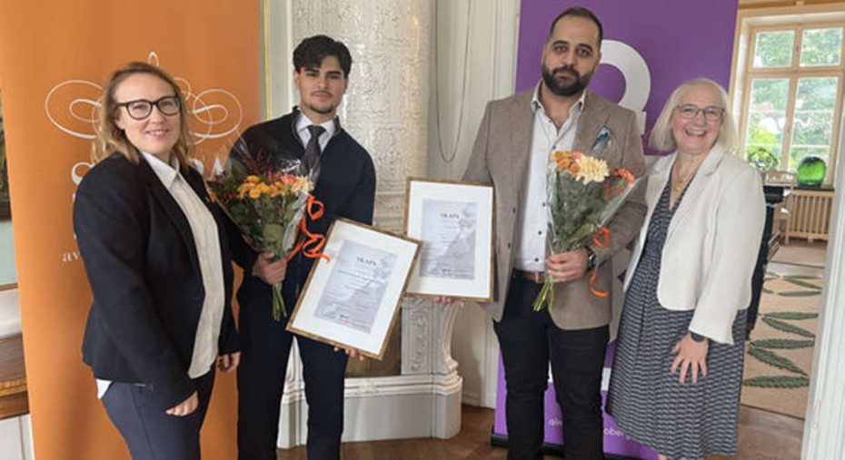 Nour och Ahmad fr�n V�xj� fick Skapa-priset f�r sina innovationer