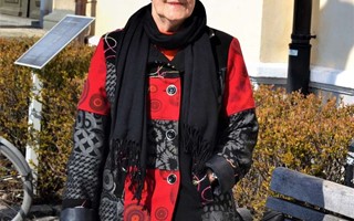 Eva-Britt demonstrerade f�r Palestina p� �rsdagen av den 7 oktober