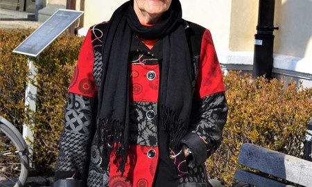 Eva-Britt demonstrerade f�r Palestina p� �rsdagen av den 7 oktober